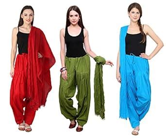 Buy Pistaa's Women Cotton Combo Of Maroon,Mehendi Green&Turquoise Blue ...