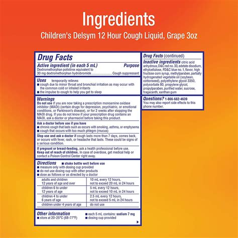 Delsym Grape Cough Suppressant for Children and Adults - 3 Fl Oz | Buy Now with Express ...