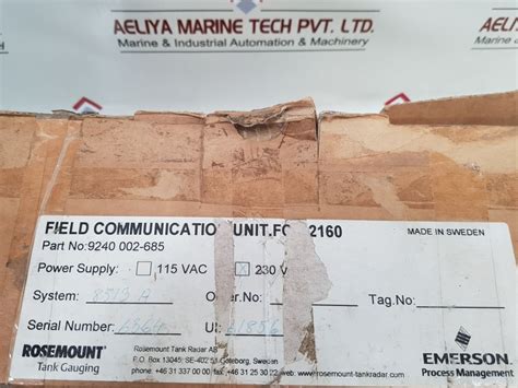 Rosemount Fcu2160 Field Communication Unit – Aeliya Marine Tech