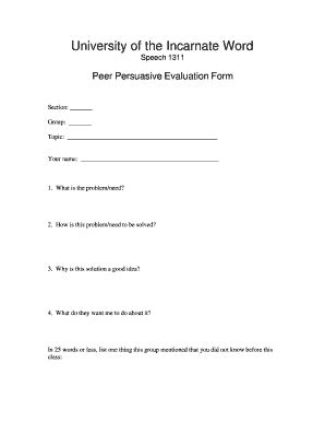 Fillable Online comproff Peer Evaluation Form - Monroe ...