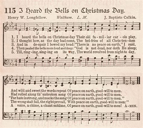 Vintage Printable Christmas Carol Sheet Music PDF - Etsy