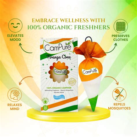 CamPure Camphor Tiranga Cone - RUBNIC