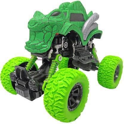 TrueBucks Pull Back Dinosaur Monster Truck with Big Rubber Wheels for ...