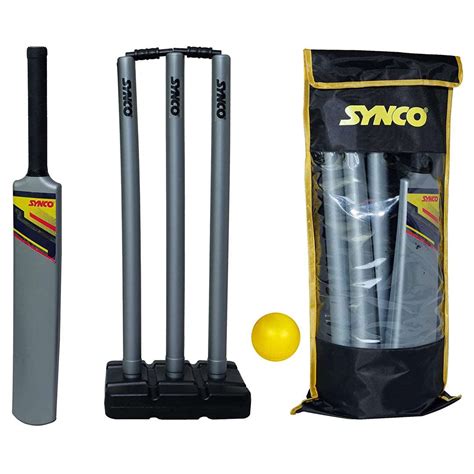 Buy Synco Plastic Cricket Set with Ball Combo for Age Group 12-15 Years ...