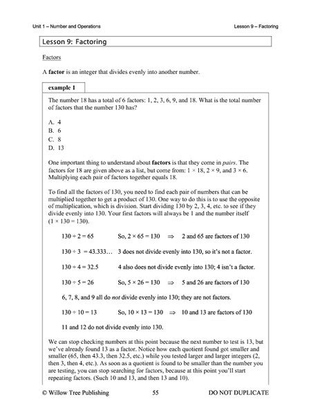 Factoring Lesson 的图像结果