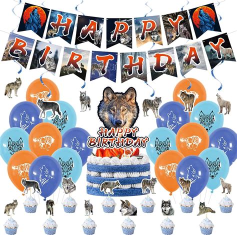 Wolf Party Supplies, Wolf Theme Birthday Decorations India | Ubuy