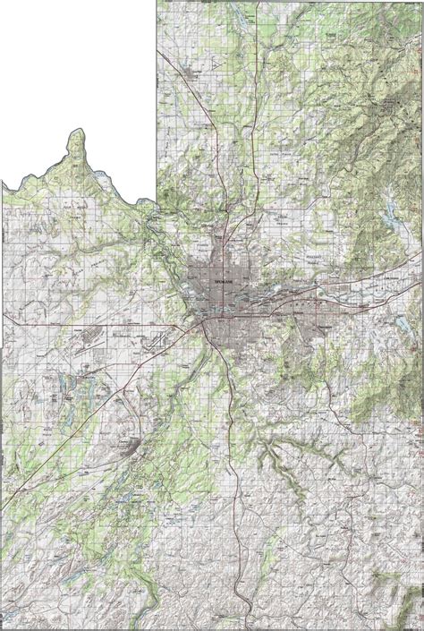 Spokane County Map, Washington - US County Maps