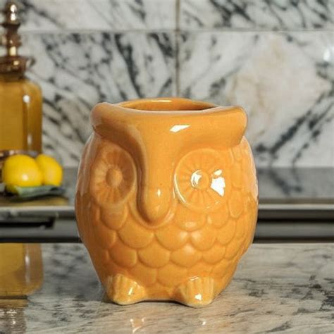 Owl Ceramic Pot (Orange) — Plant N Pots