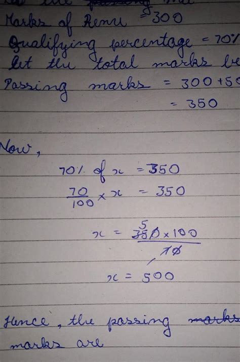 In a competitive examination, the qualifying percentage of marks is 70% ...