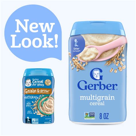 Gerber Stage 2 Baby Food, Multigrain Cereal, Whole Grains, Baby Cereal ...