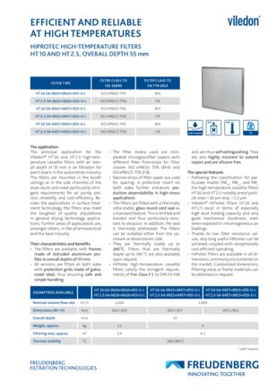 Viledon high temperature filters - Freudenberg Filtration Technologies