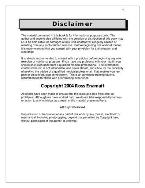 Image result for Exercise Disclaimer Examples
