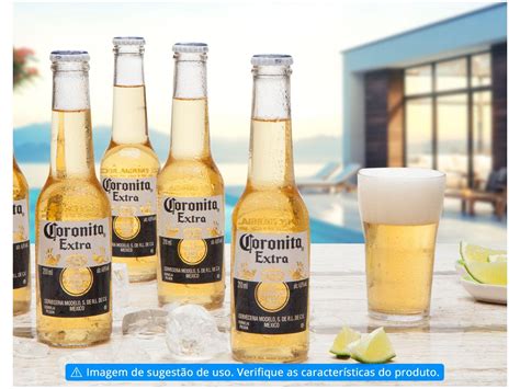 Cerveja Corona Coronita Extra Lager 6 Unidades - 210ml - Shopping Smiles