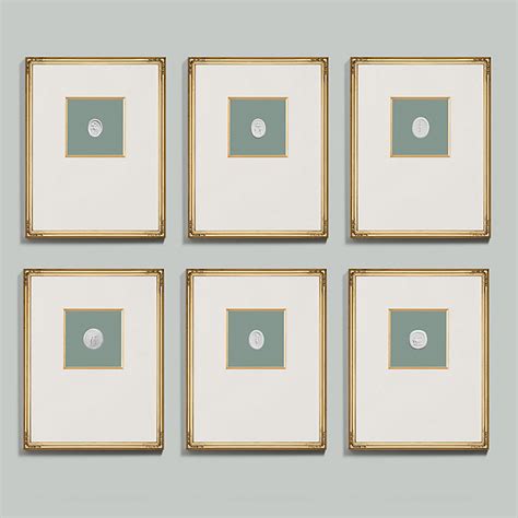Intaglio Framed Art with Hand Engraved Stone & Antique Gold Finish