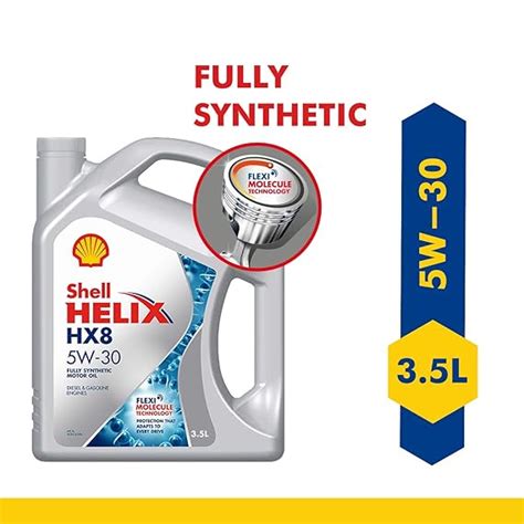 Shell Helix HX8 5W-30 API SN Plus Fully Synthetic Engine Oil for Petrol ...