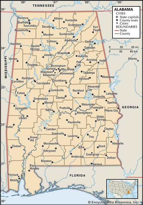 Map Of Northern Alabama