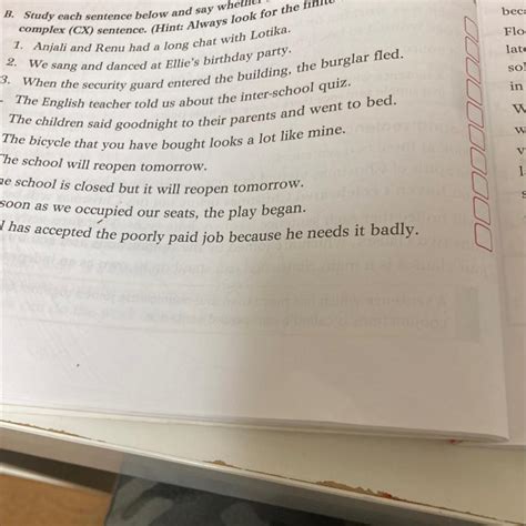 Is {Anjali and Remi had a long chat with lotika.} a complex sentence ...