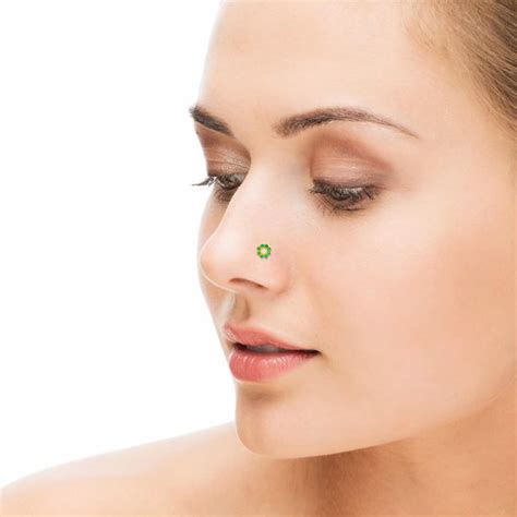Floral Grace Gold Nose Screw – WHP Jewellers