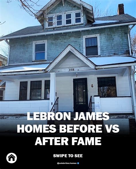 celebritieshomes | LeBron James grew up in a 2,000 sqft house in Akron ...
