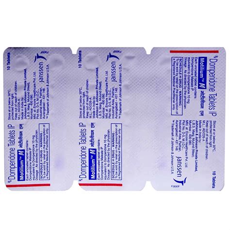 Motilium M Tablet 10's Price, Uses, Side Effects, Composition - Apollo ...