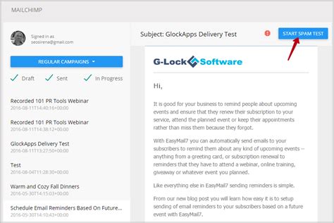 Image result for Test Email MailChimp