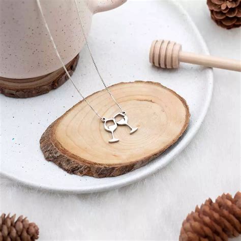 Wine Glass Pendant Necklace – Charming Gift for Wine Lovers – Ampkrafts