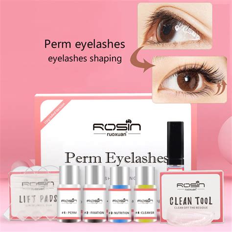 Eyelash perming kit eye lashes wave lotion glue curling curler ...