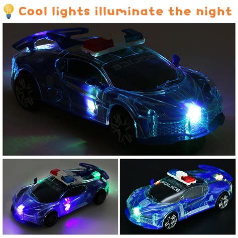 Buy Homaful Toy Car for Kids Police Car with LED Light-Up Music Car Toy ...