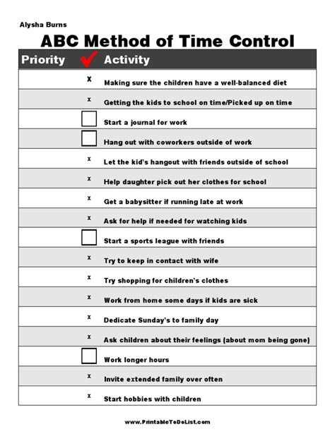 Image result for ABC Method Time Management