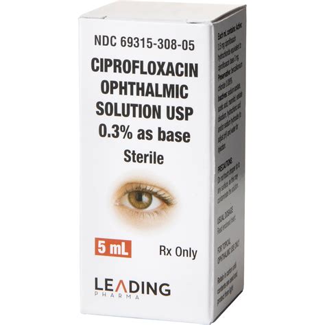 CIPROFLOXACIN (Generic) Ophthalmic Solution 0.3%, 5-mL - Chewy.com