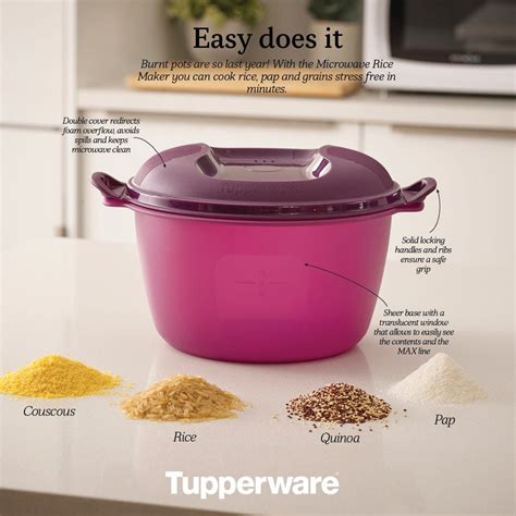 Image result for Microwave Rice Cooker Instructions Using Tupperware