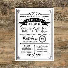 Wedding Open House Invitation Wording by Black Diy Reception Only Invitation Ahandcraftedwedding Wedding Open House Invitation Wording
