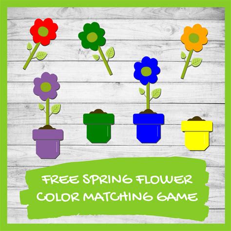 Image result for Flower Matching Game Printable