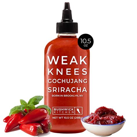Buy Weak Knees Gochujang Sriracha Hot Sauce | 10.5 oz Easy Squeeze ...