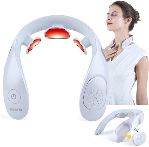 Amazon.com: iRest Electric Pulse Neck Massager with Heat Cordless Neck ...
