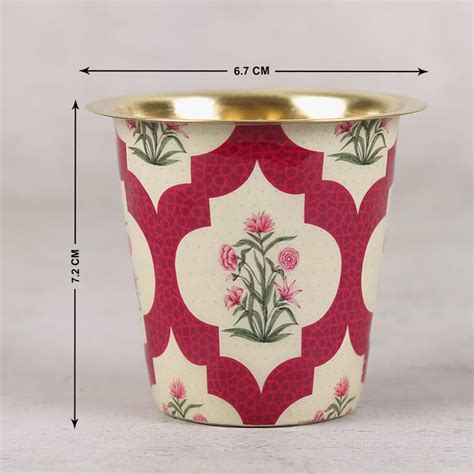 Buy INDIA CIRCUS Poppy Flower Scarlet Brass Dabara Set from India ...