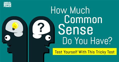 Image result for Common-Sense Test