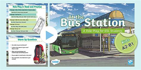 ESL Bus Station Role Play [Kids, A2-B1] (teacher made)