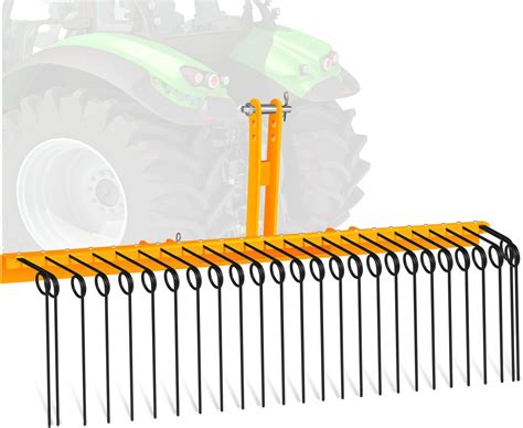 Amazon.com : Pine Straw Rake 3 Point Landscape Rake for Tractor ...