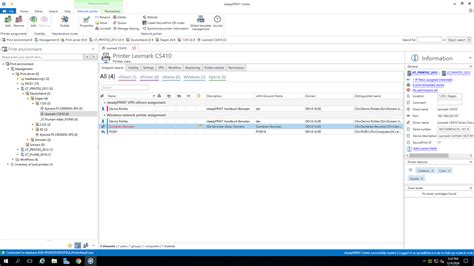 Centralized Administration > Printer Assignment