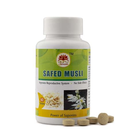 SAFED MUSLI TABLETS – ABHIMANTRIT GURUPRASADAM AYURVEDA HERBAL FOODS ...