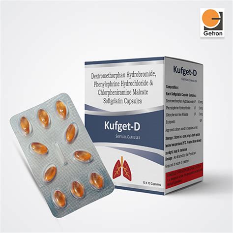 Kufget D Softgel Capsules - Dextromethorphan Hydrobromide ...