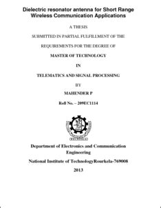 Dielectric resonator antenna for Short Range Wireless Communication ...