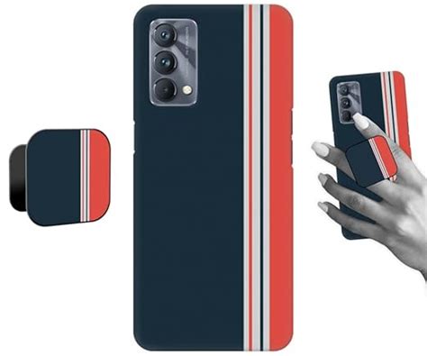 AMEZ Polycarbonate Geometric Block Printed Back Cover Case for Realme ...