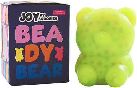 Joy BY SCOOBIES Beady Bear – Soft Squishy Stress Relief Toy for Kids ...