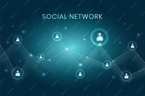 Réseau social décentralisé | Vecteur Gratuite