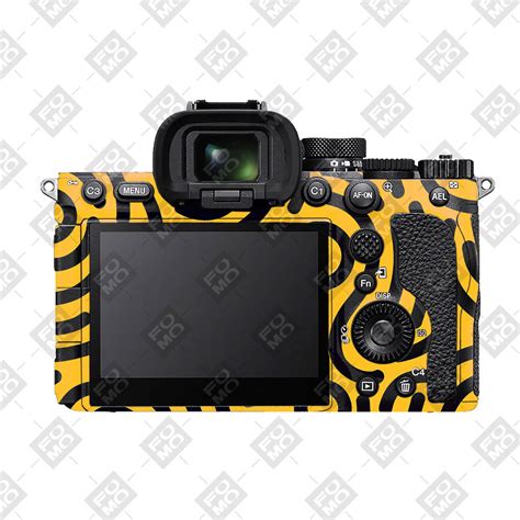 Minimal Yellow Wave Sony A7RV Camera Skin