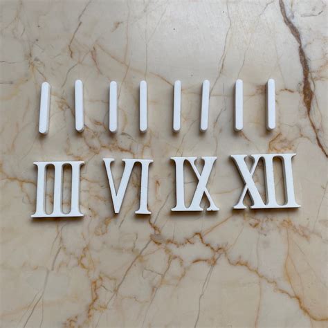 4 Roman Numbers with 8 Sticks acrylic number for clock