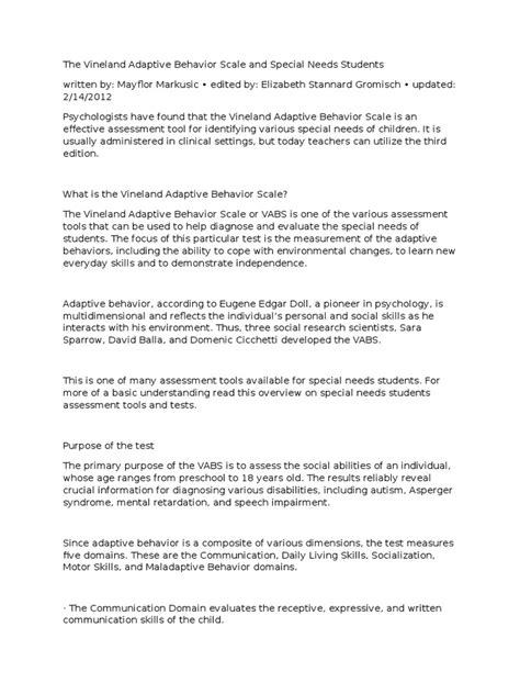 Image result for Vineland Adaptive Behavior Scale Interview Form