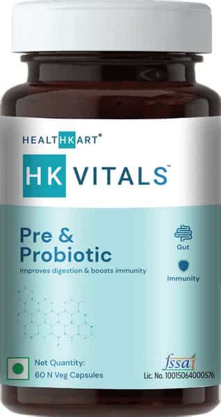 Buy HEALTHKART PRE & PROBIOTICS UNFLAVOURED - 60 CAPSULES Online & Get ...